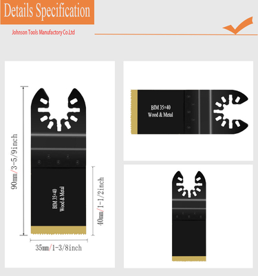 35mm 1-3/8 "Bi-Metal Titanyum Kaplı Oscillating Multi Tool Saw Blade Metal tırnak Ahşap Plastik Kesme için