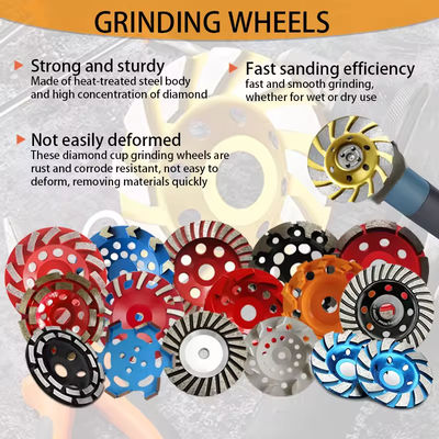 4 Inch Diamond öğütme levhası disk tekerleği M14 veya 5/8 "-11 iplik içinde giyim öğütücü için