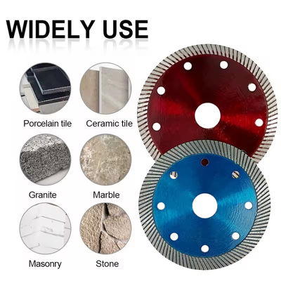 105/110/125 mm Plak Granit Kesme Araçları Mermer Kesme Diskleri Sıcak Baskı Sintered Turbo Wave Elmas Testere Kılıçları