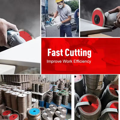 105/110/125 mm Plak Granit Kesme Araçları Mermer Kesme Diskleri Sıcak Baskı Sintered Turbo Wave Elmas Testere Kılıçları
