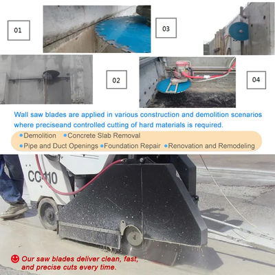 Büyük çaplı 800 mm Beton kesicisi Elmas Duvar Çakma Kılıcı Kesme için yıkım Dayanıklı Beton İnşaat