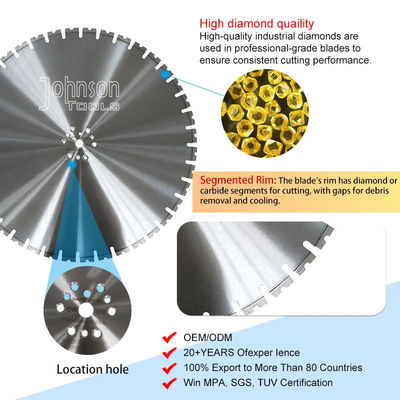 Betonarme Kesimi İçin 800mm Elmas Duvar Testere Bıçakları