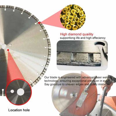 Dairesel Testere İçin 350mm 14 İnç Lazer Kaynaklı Beton Testere Bıçakları