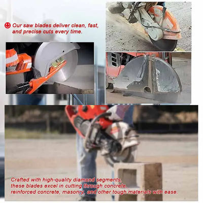 Dairesel Testere İçin 350mm 14 İnç Lazer Kaynaklı Beton Testere Bıçakları
