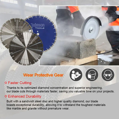 Dairesel Testere İçin 350mm 14 İnç Lazer Kaynaklı Beton Testere Bıçakları