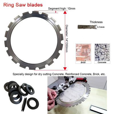 350mm Ring Diamond Beton Çakmak Kılıçları Betonu Kesmek İçin, Dayanıklı Beton