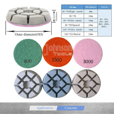 50 Grit 3 "Granit Beton Elmas Zımpara Pedleri Çizikleri Giderme
