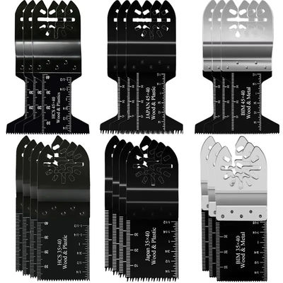 Bi Metal Salınımlı Çok Aletli Testere Bıçakları Metal Ahşap İçin 20 Adet Kutu Set