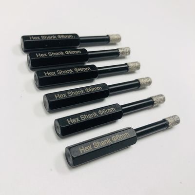 Taş Delik Çakmak 6mm Hex Şank Elmas Çekirdek Boru Bitleri Porselen İçin