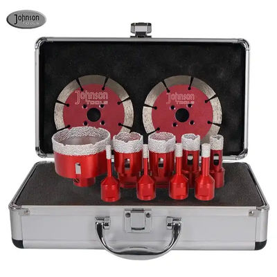 Vacuum Brazed Core Drilling Hole Saw Set Diamond Crown Core Drill Bit For Ceramics Tiles Marble Granite Porselen