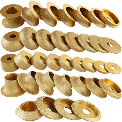 Vacuum Brazed Marble Granite Stone Quartz Tile Ceramic Diamond Abrasive Grinding Profile Angle Grinder için tekerlek