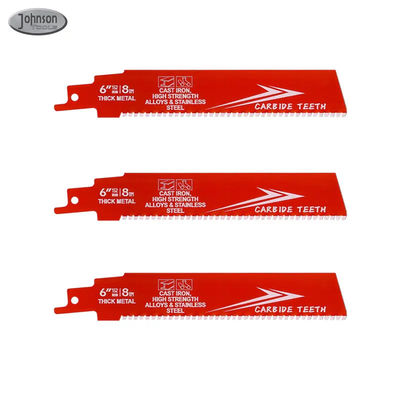 6 inçlik iki-metal OEM Metal için endüstriyel karşılıklı testere bıçağı metal dökme demir alaşım çelik sawzall bıçağı karbid