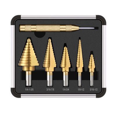 6 ADET HSS4241 Altıgen Şaft 22mm Titanyum Kaplı Elmas Çekirdekli Matkap Uçları