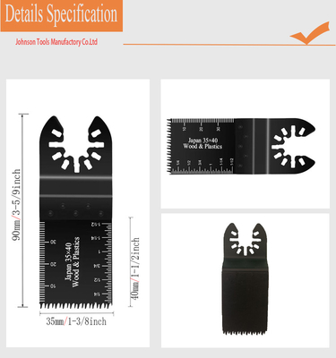 TUV 35x40mm Japonya Dişleri Hızlı Bırakma Salınımlı Çok Amaçlı Testere Bıçakları