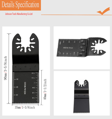 35x40mm HCS Hızlı Bırakma Salınımlı Çok Aletli Osilatör Testere Bıçakları Plastik Kesme