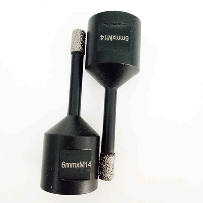Porselen Karo Seramik 6mm M14 Shank için Vakum Lehimli Elmas Çekirdekli Matkap Uçları